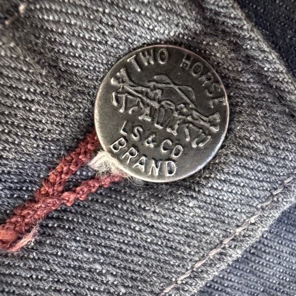 Levis 511 Skinny Two Horse Brand Adjustable Waist Jeans Men 34/30 Dark Gray - Picture 5 of 7